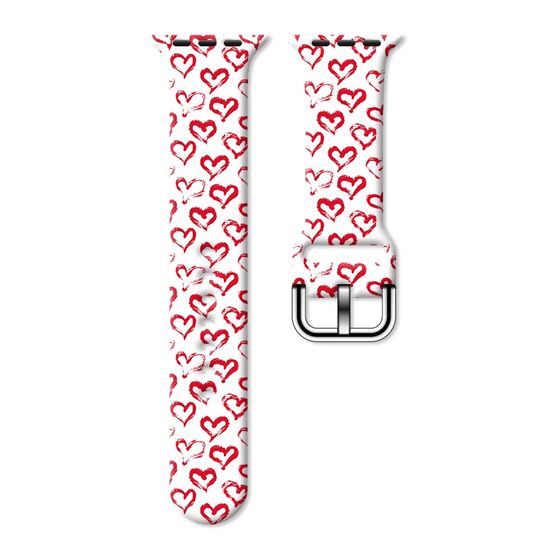 Valentínsky špendlík PIN pracka pre Apple Watch 9 8 7 SE 6 Silikónový pásik Vymeniteľný náramok pre IWATCH 45 mm 44 mm 42 mm 41 mm