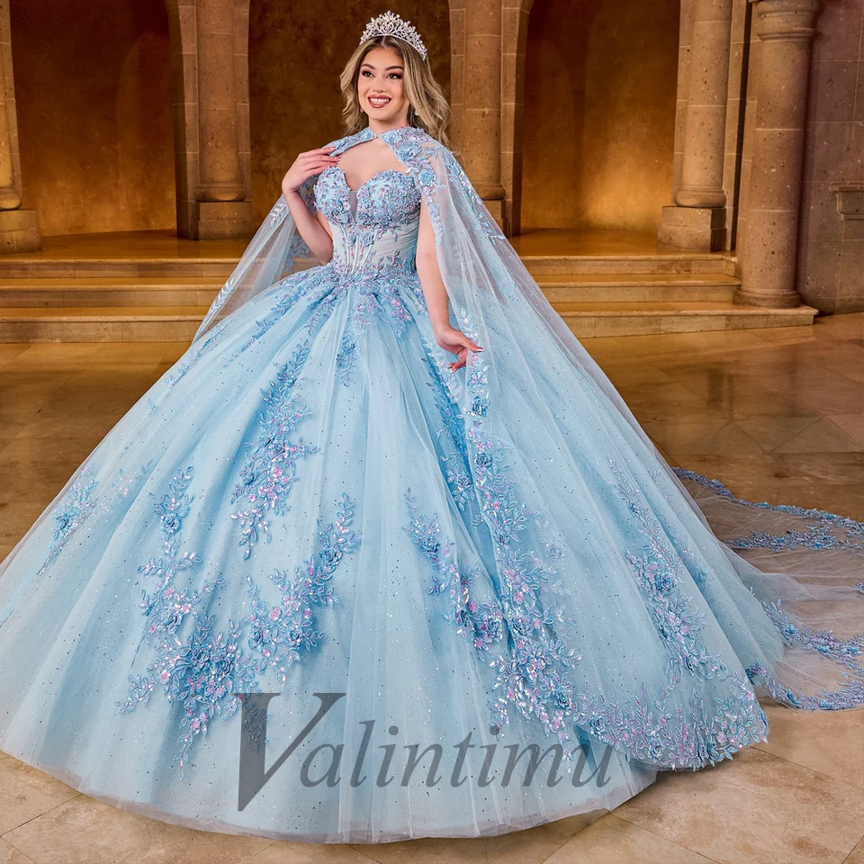 Valintimu očarujúce šaty s loptičkou quinceanera šaty pre dievčatá miláčik čipky