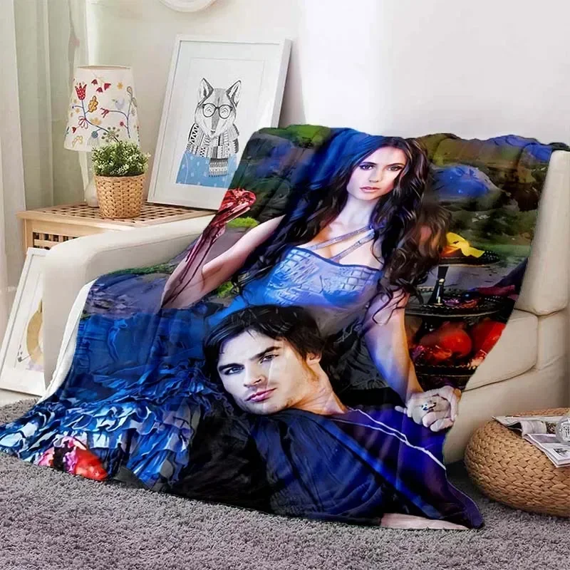 Vampire Diaries 3D tlačené flanelové plyšové prikrývky Bedspread pohovka lenivá prikrývka vonkajšia obedná prestávka prikrývka cestovná prikrývka