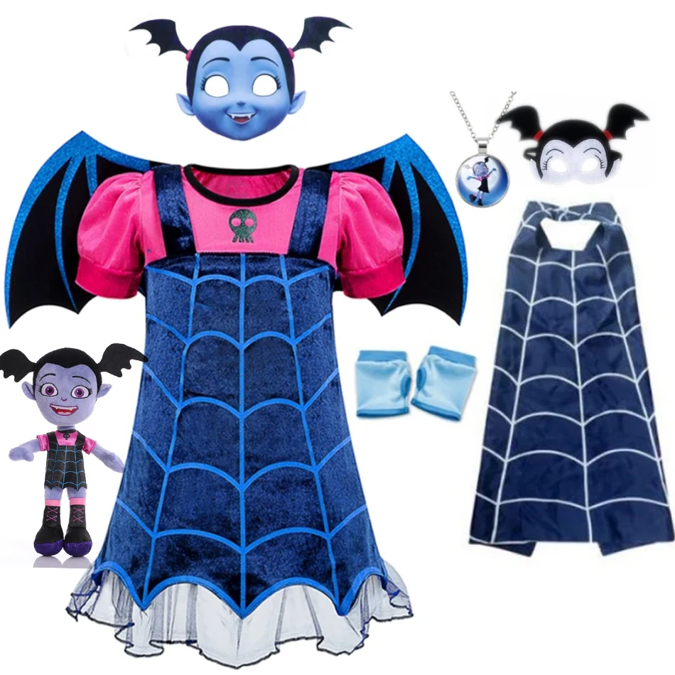 Vampirina Cosplay šaty dievča Detské princezné oblečenie kostým Halloween kostým karnevalová párty maskova maska ​​Vampire