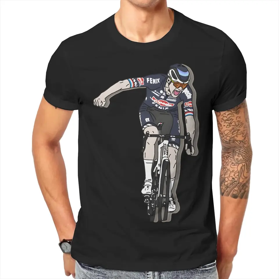 Van Der Poel Mathieu Champion Ronde Vlaanderen T tričko Harajuku Teenager Grafické vysoko kvalitné tričko Tshirt Large O-Neck Men oblečenie