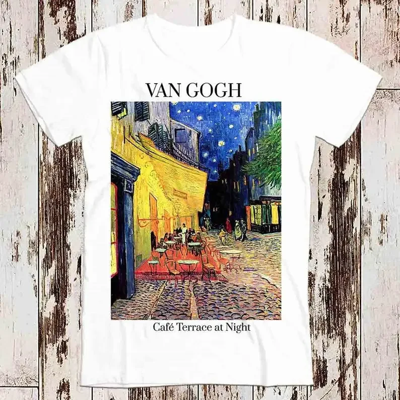 Van Gogh Cafe Terrace At Night Art Limited Edition Design Design Top Art Retro Tee Best Seller T Tritko 8995