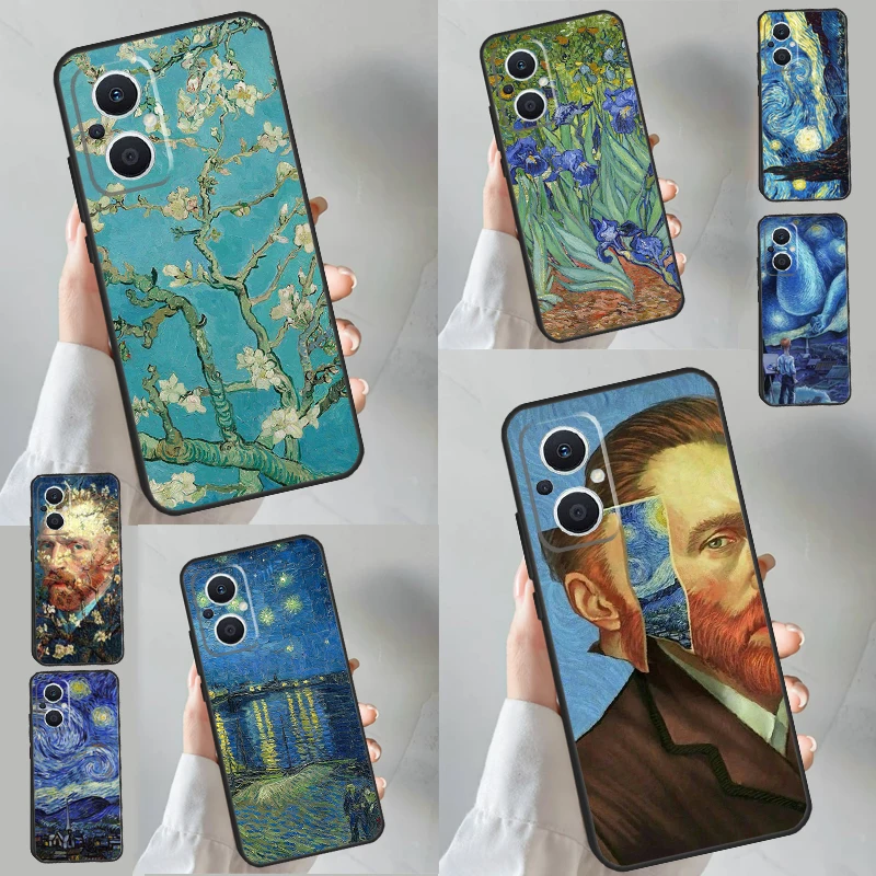 Van Gogh Starry Night Funda pre Oppo Reno 11 F 10 Pro 4 5 6 7 8 Lite 4Z 5Z 8T OPPO Nájdite X6 X5 PRO X2 X3 NEO CASE