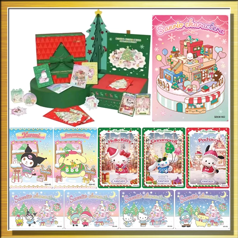 Vanacrd's Aurora Sanrio Postavy vianočné večierky Kawaii anime postava Hello Kitty My Melody Kuromi Cards Darčeky pre deti