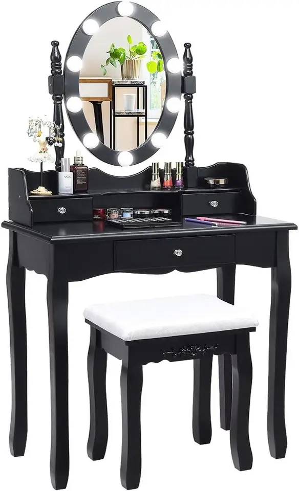 Vanity Table Set s osvetlený