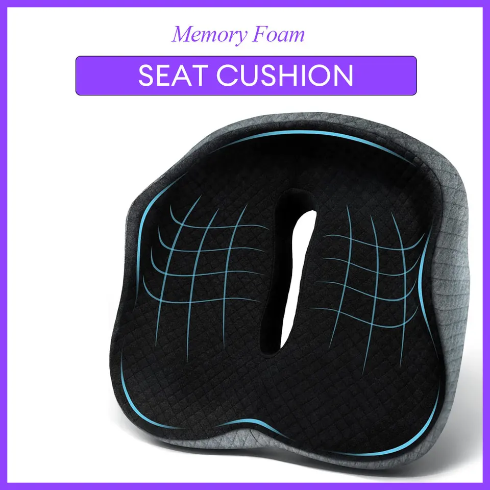 Vankúš na sedenie s odnímateľným krytom 3D plné zábal kancelárske stoličky Pamäť pena Cushion Cushion na úľavu od bolesti snáďov