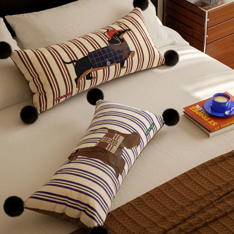 Vankúše Hound Retro Stripe Cushion 30x70 Dlhá podstielka Dekoratívny vankúš pre pohovku mriežku vzor módne dekorácie