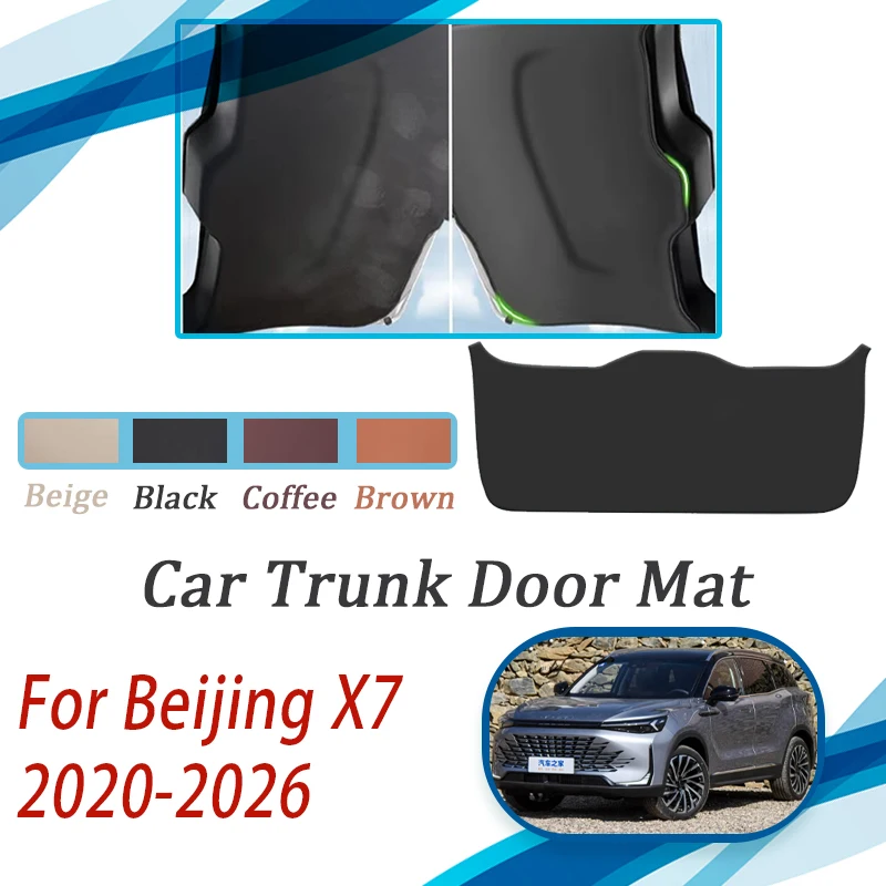 Vankúšiky s chvostom koženého automobilu pre Peking X7 7 BAIC x75 2020 ~ 2026 proti Dirty Cover Cover Zadný kufrový koberec kobercový koberec Mat