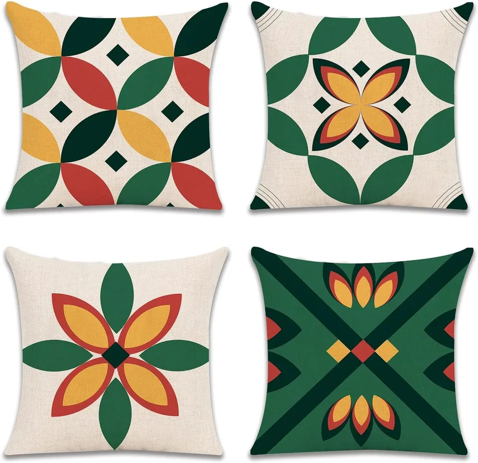 Vankúšový kryt 40 x 40 cm dekoratívna moderná farba estetická geometrická minimalistická vankúšová krycia pohovka na domácej dekorácii
