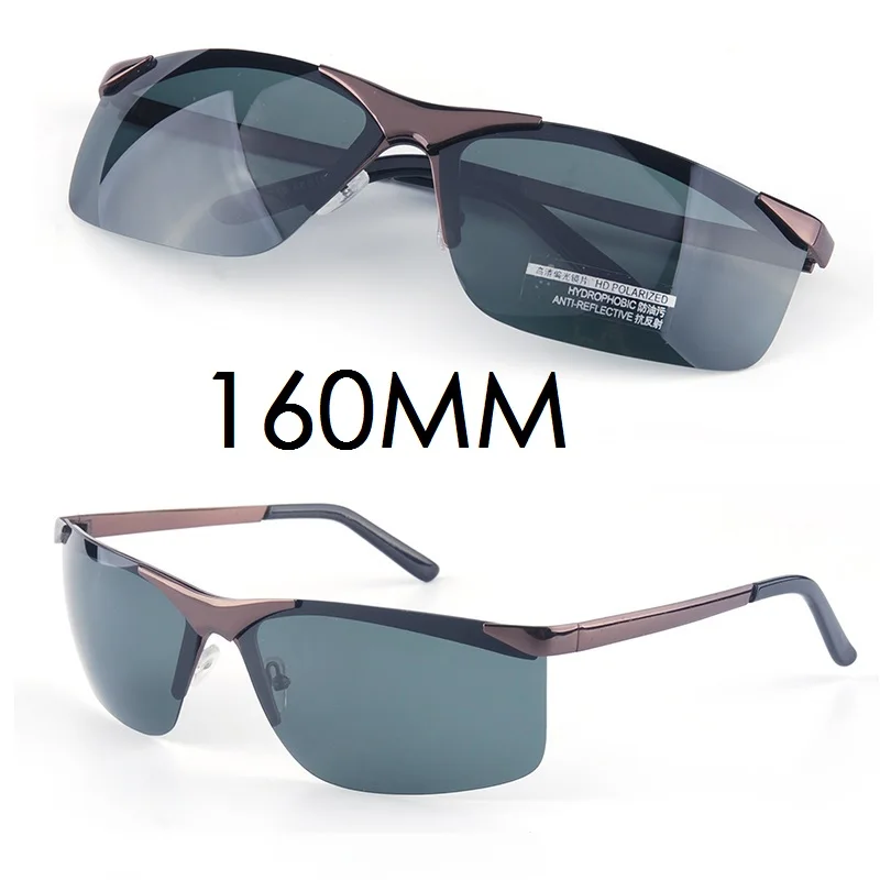 Vazrobe 160 mm nadmerné slnečné okuliare Muži polarizované okrajové slnečné okulia