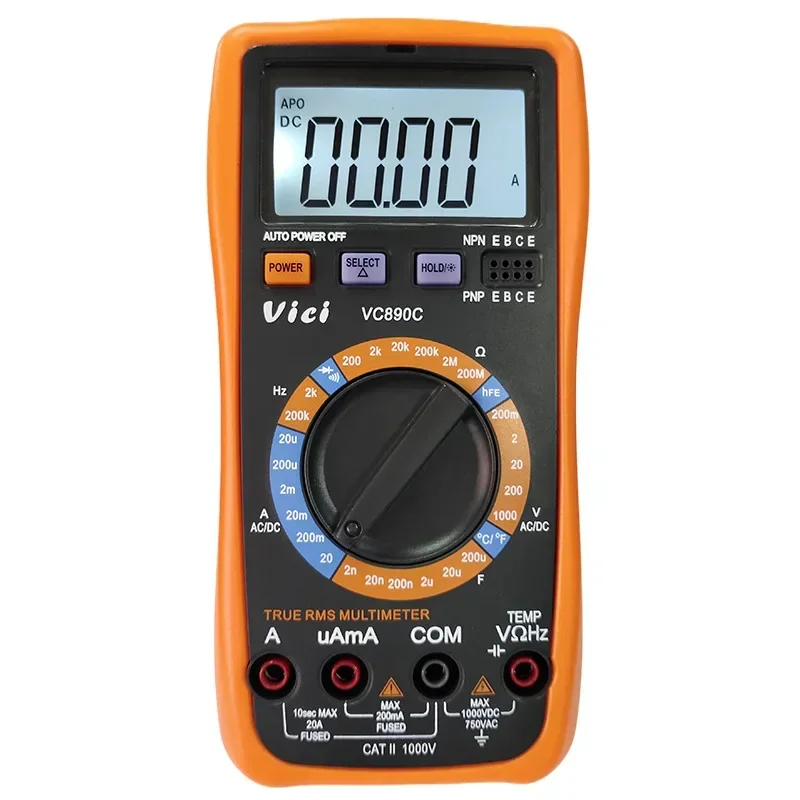 VC890C ELEKTRICKÉ Vysoko presné digitálne zobrazenie digitálneho multimetrového nástroja Multifunkčná domáca inteligencia
