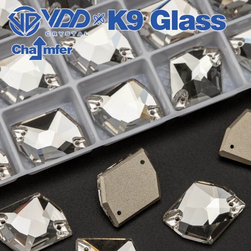 VDD Cosmic K9 sklo Šiť na kamienky šitie číry kryštál Flatback Special Shap Stones pre odevy dekorácie svadobné šaty