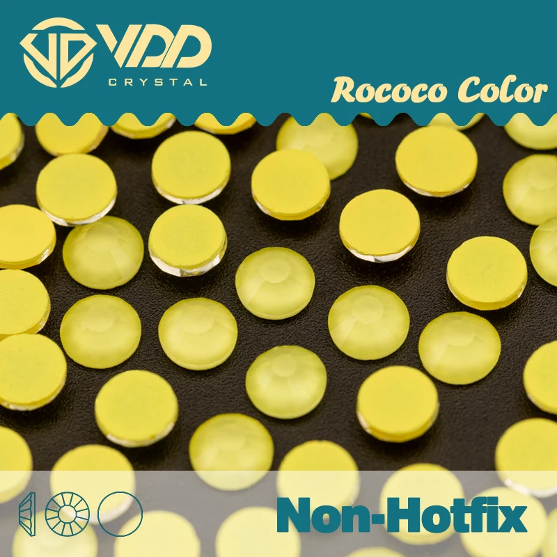 VDD SS6-SS30 321 ROCOCO-LT.YLELLN GLESKONE KOMPELESTONE CRYSTAL Flatback Glitter Strass Stones na nechty DIY Crafty Dekorácie