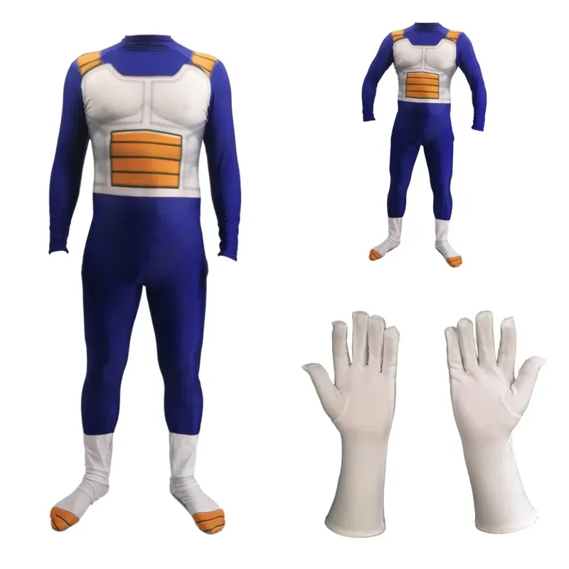 Vegeta kombinéza Dragonball Z Guku Cosplay kostým deti Dospelý superhrdina Sucksuit Halloween Carnival Party Suit