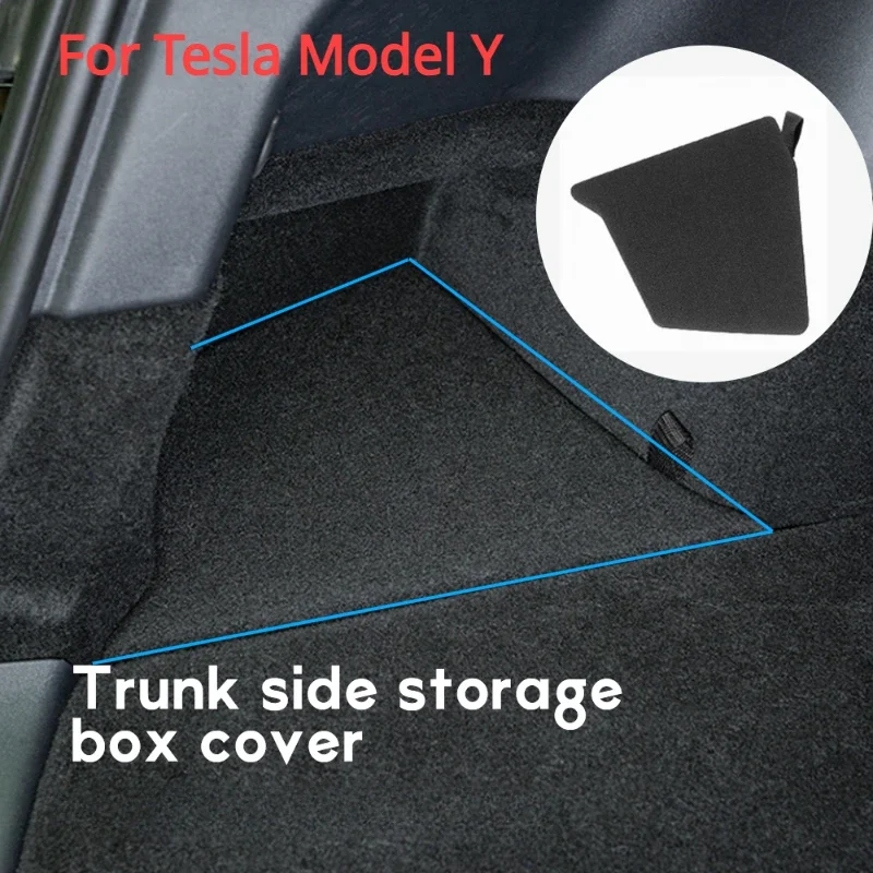 Veko bočného úložného priestoru pre veko Tesla Model Y Zadný kmeň Organizátor viečka iba kŕdeľ krycí tanier model y Car, odpadky