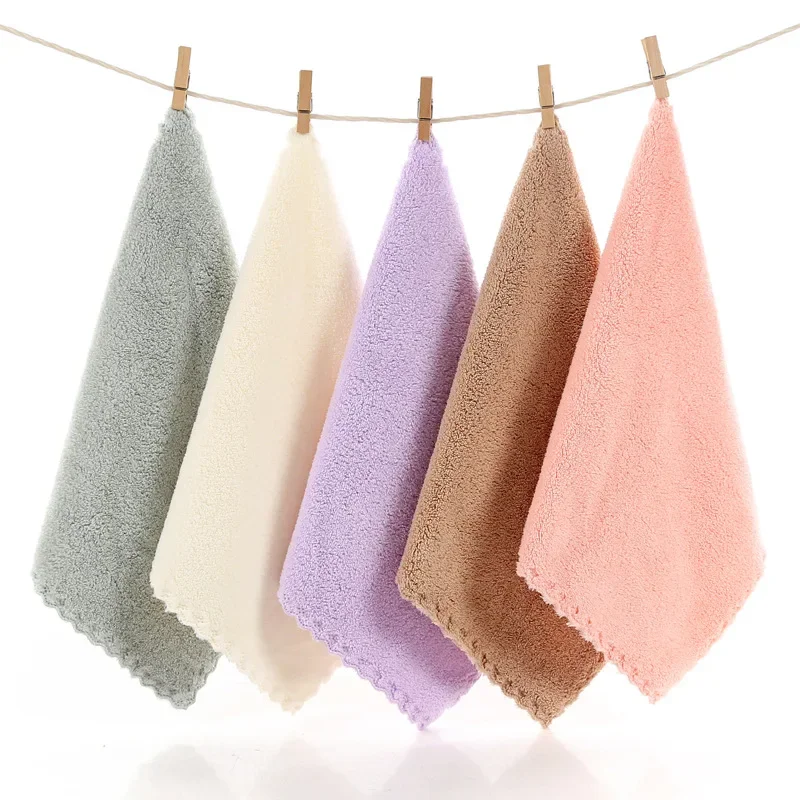 Velvet s vysokou hustotou 25*25 cm malá štvorcová uterák na uterák mikrovlákn