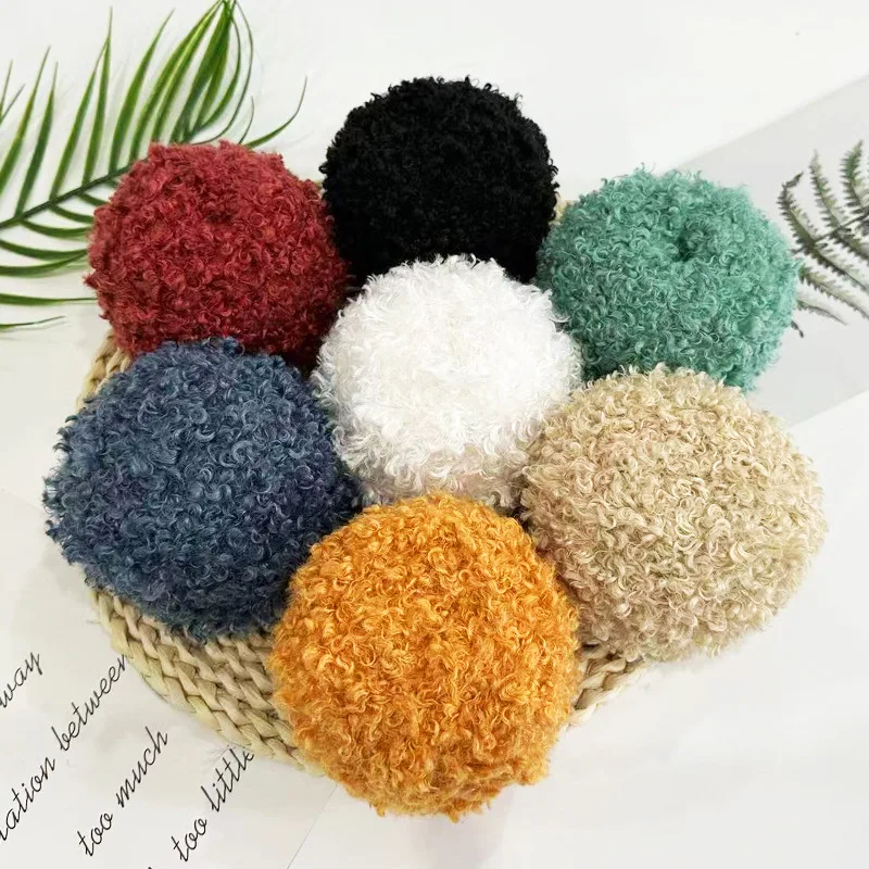 Velvet Xiansen Teddy Curl, pletená priadza, ručne vyrábaná kutil