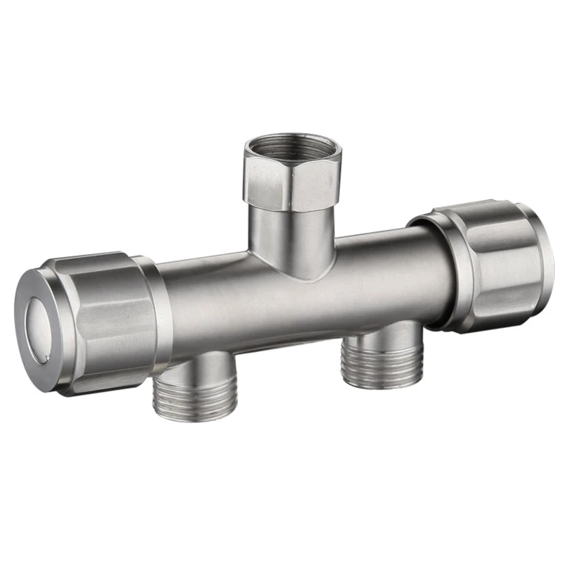 Ventil trojuholníka z nehrdzavejúcej ocele One-in-in-out dvojité ovládacie uhlové ventilové ventilové prevody pre práčky bazénu mop faucet