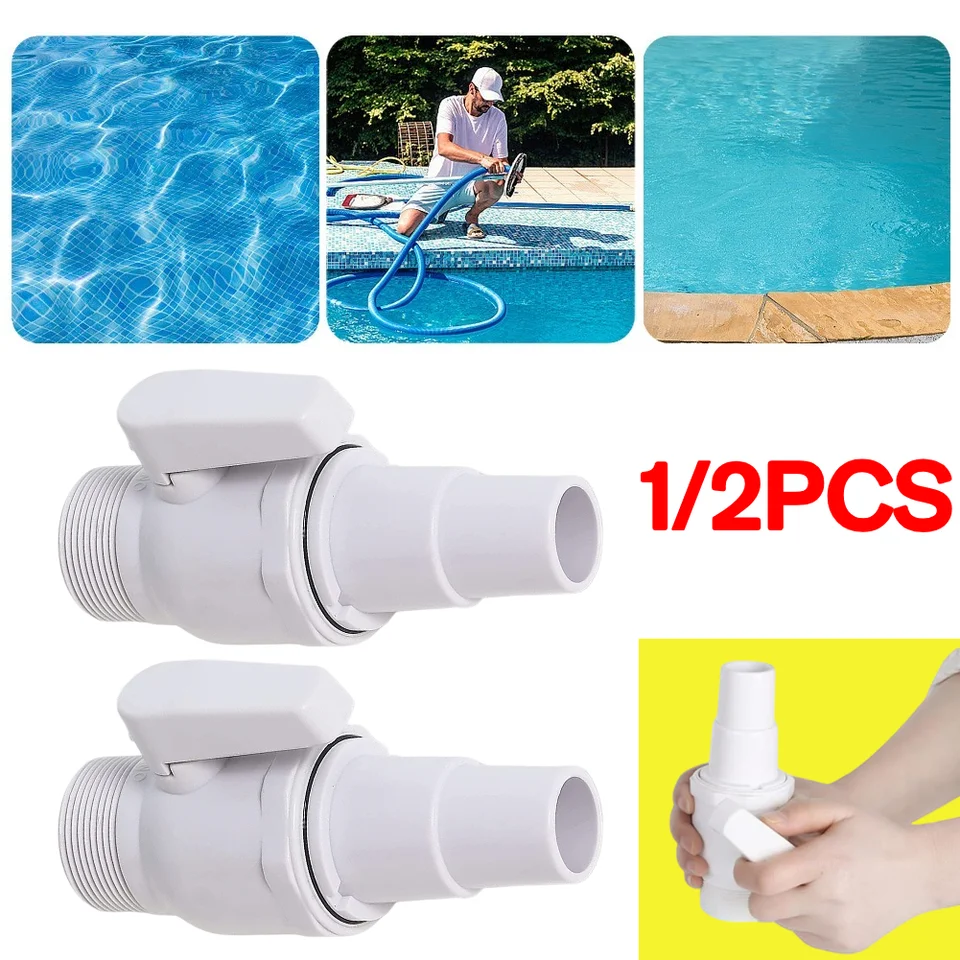 Ventil ventilu s objemom bazénového čerpadla guľový ventil 1,5 - 1,25 palca konektor bazénu maximálny tlak 50 PSI pre nadzemný bazén