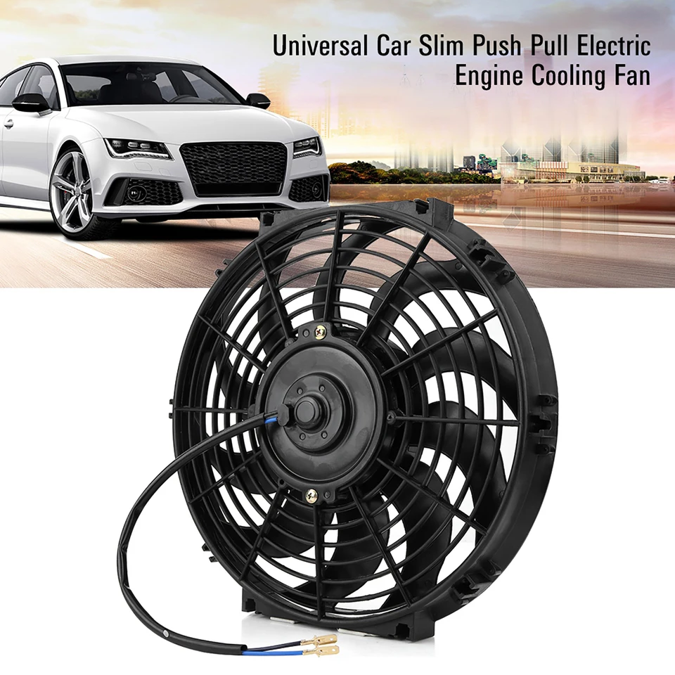 Ventilátor motora chladiaceho motora Ventilátor motora 12 palca Univerzálny automat Slim Push Pull Elektrický chladiaci ventilátor motora 12 V s montážnou súpravou