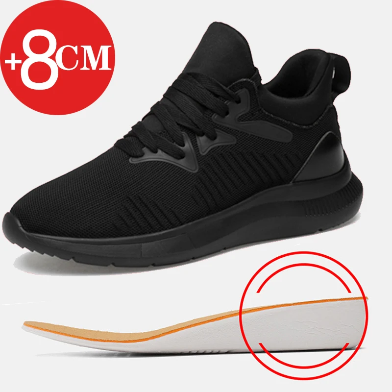 Verktaka Príležitostné tenisky Men výťahové topánky Zvyšujúce topánky Men 6 cm Zvýšenie obuvi výška Zvýšte stôp o 8 cm vyššie topánky