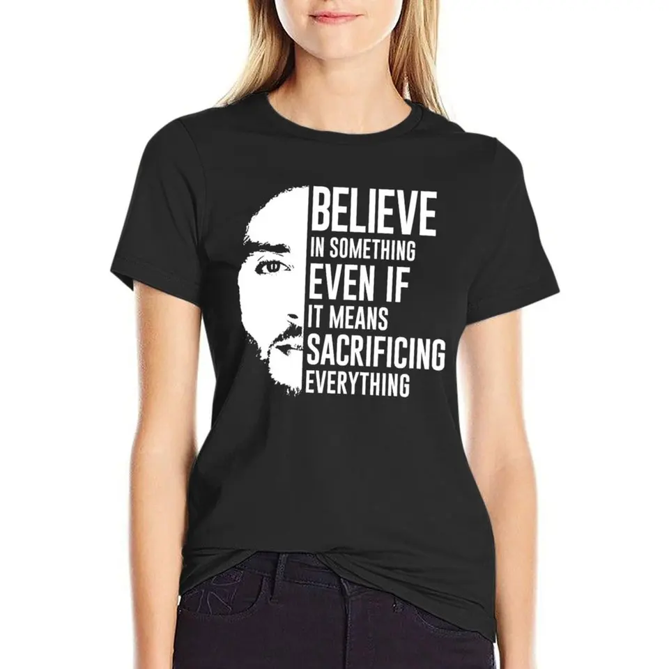 Verte do niečoho futbal Colin Kaepernick Men Dámske tričko Vintage oblečenie roztomilé oblečenie letné dámske oblečenie