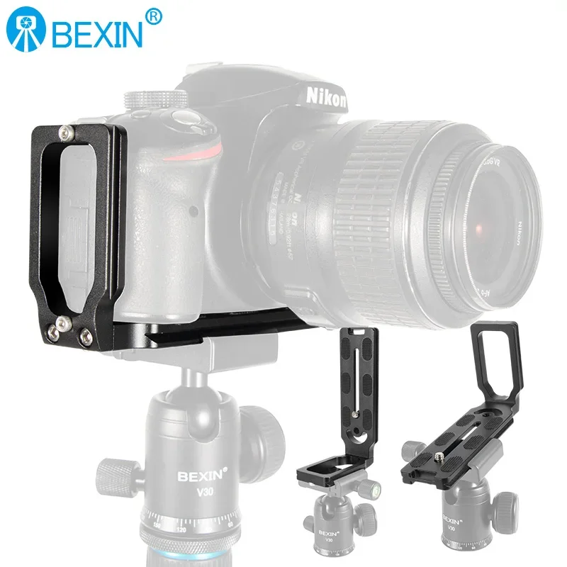 Vertikálna snímka L Platnica DSLR Camera Strumšie uvoľňovacie držiak L Plate držiak pre Canon Nikon Sony Camera Arca Švajčiarska statívová loptička