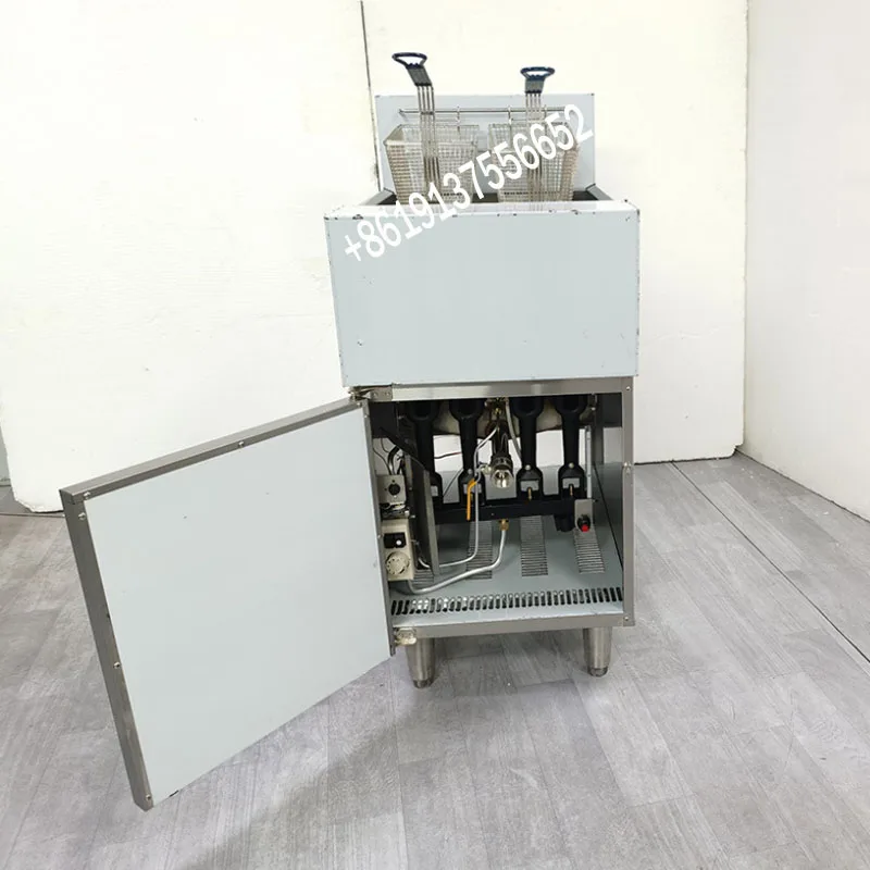 Vertikálne plynové elektrické teplota regulované fritéza luxusná komerčná veľká kapacita Zemný plyn Troj trubica/fritéza so štyrmi trubicami
