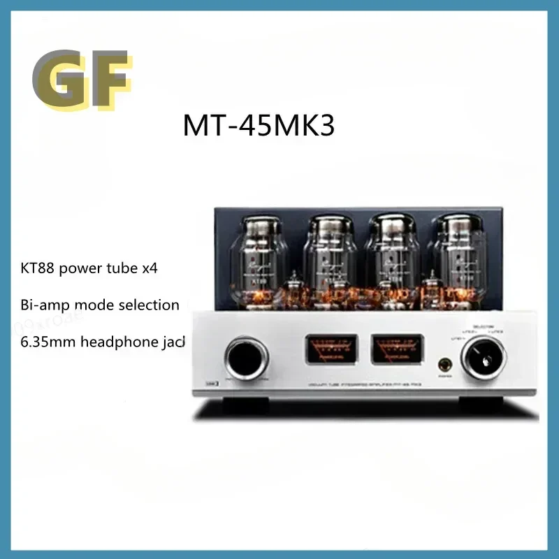 Verzia Bluetooth KT88/EL34 Vákuová trubica zosilňovača s zosilňovačom pre slúchadlá BI-AMP MODE Jeden spínač Kláves 4OHM 8OHM/280W MT-45MK3