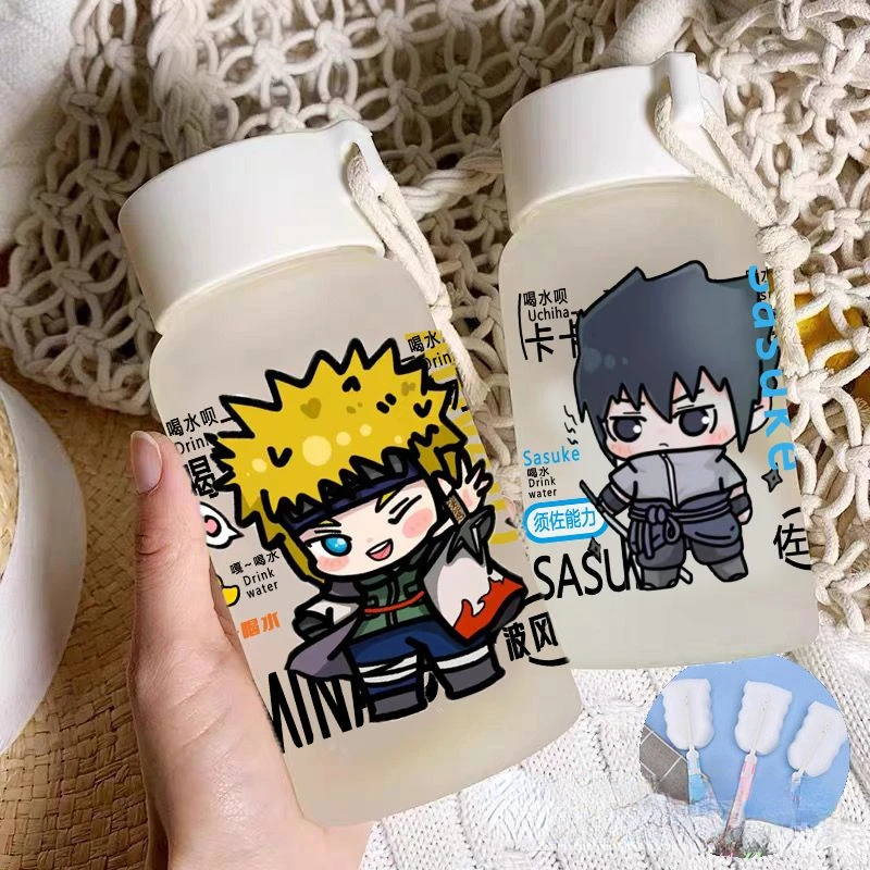 Verzia Naruto Q Verzia Kakashi Itachi Sasuke Namikaze Minato Veľká kapacita vysokej hodnoty Personalizovaná matná plastová vodná šálka Darček