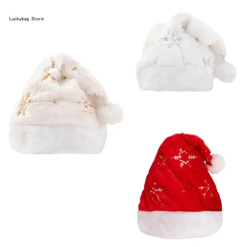 Veselý škriatkový klobúk s flitrami Snowflake Hat Slouch Slouch vianočné odevy hlavy s klobúkom Slouch Slouch Mischievous Elf