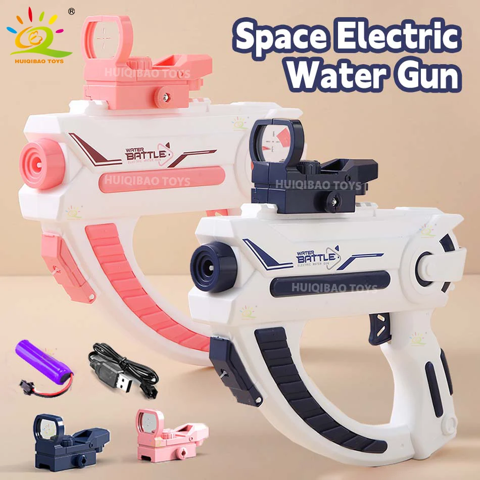 Vesmírna elektrická automatická vodná pištoľ prenosná prenosná detská letná pláž Outdoor Fight Fantasy Toys for Boys Kids Game