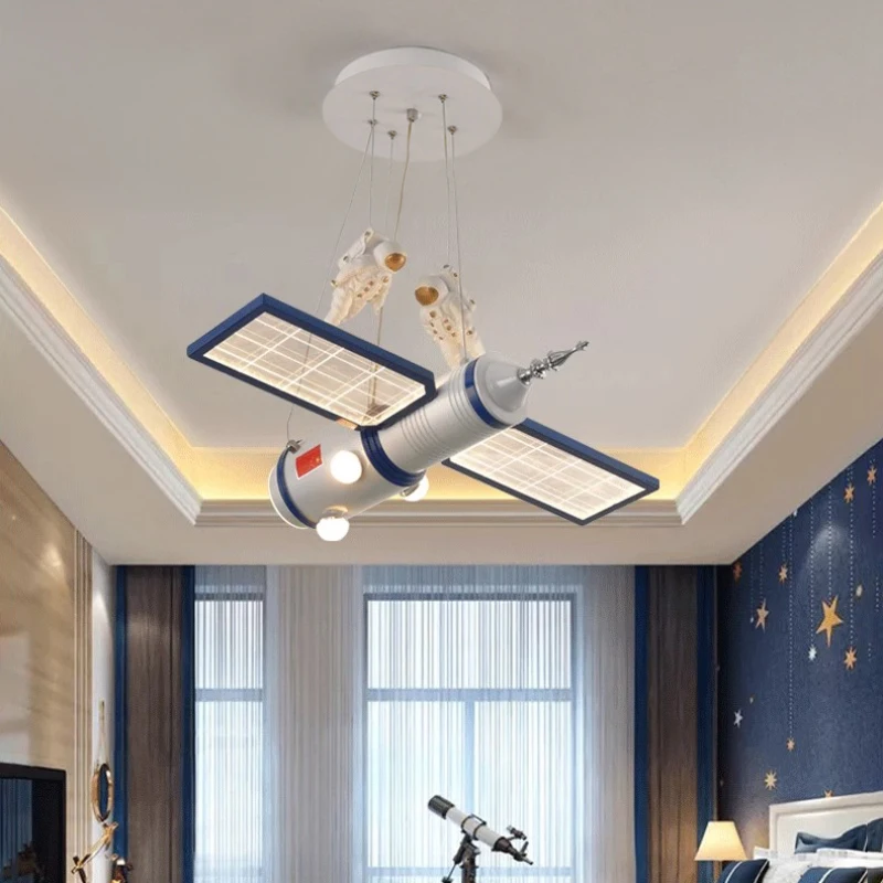 Vesmírny satelitný astronauut luster viedol lampa spálne Little Boy