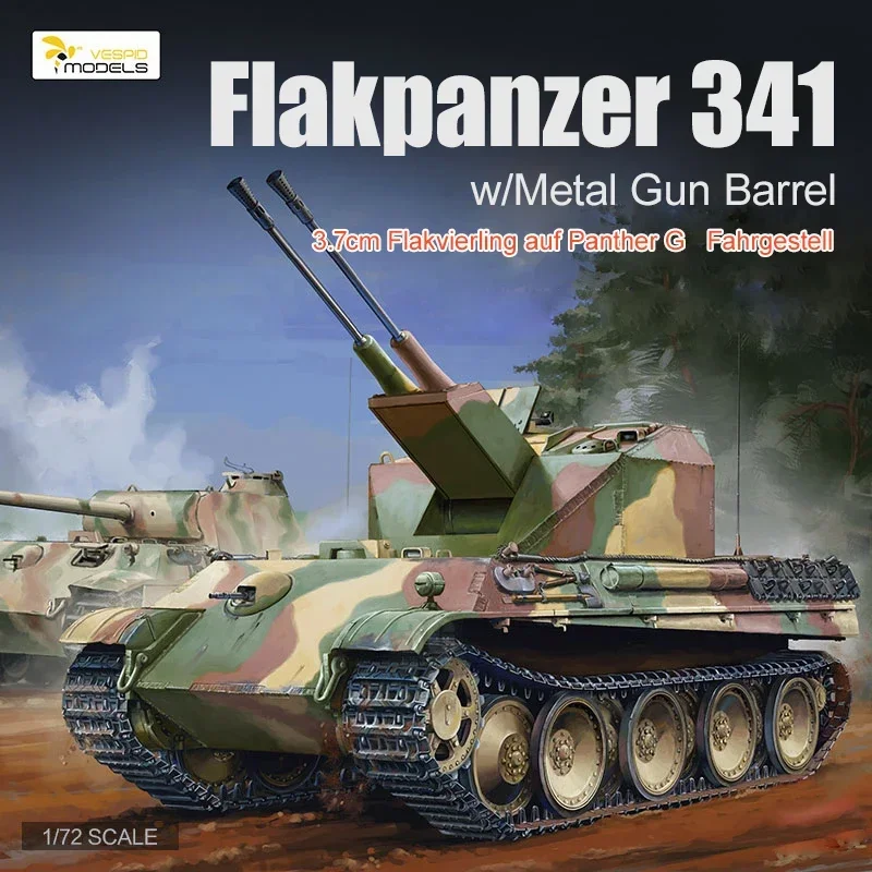 Vespid Model Montážna súprava Vozidlo VS720013 Black Panther G 37 mm kód protilietadlového tankového projektu 341 1/72 Scale