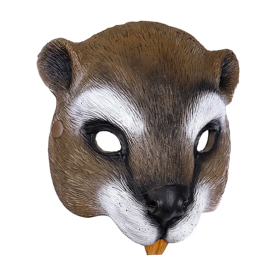 Veverička Maska Novinka zvierat Cosplay maska ​​Mask Half Face Cover For Role Play Klub karnevalová scéna Performance Festival Festival Accessories