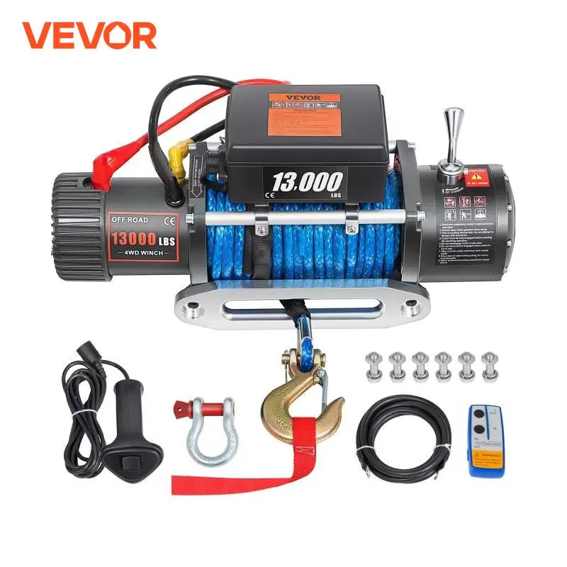 Vevor 13000lbs 12V Elektrický navijak pre 4x4 80 stôp syntetické prívesie povrazov