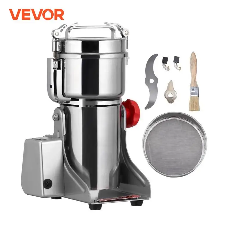 Vevor 150-2500g elektrické zrno mlynčeka komerčné hojdacie korenia brúsky pre suché bylinky korenie obilniny Cereálie kukurice kávu kukurica