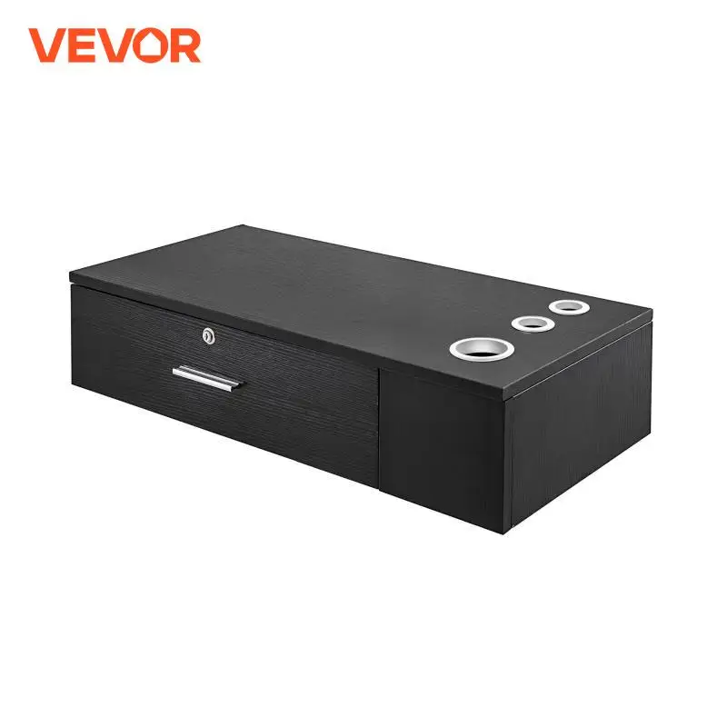 Vevor biele/čierne salónové nástenné stanice Styling Klasické blokovanie úložného priestoru Krásny salón kúpeľ