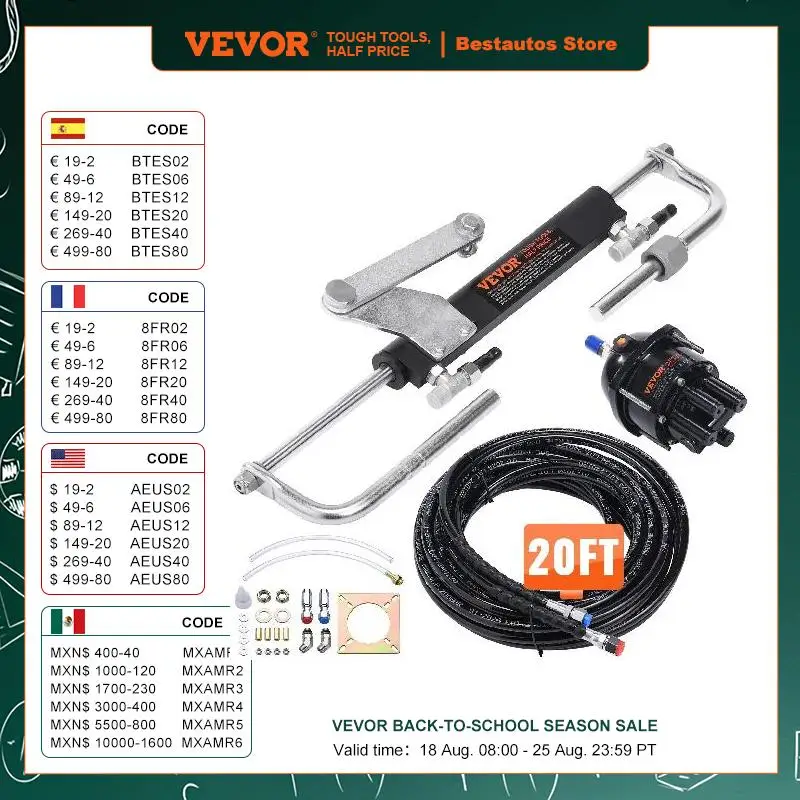 Vevor hydraulická prívesná súprava vo riadení