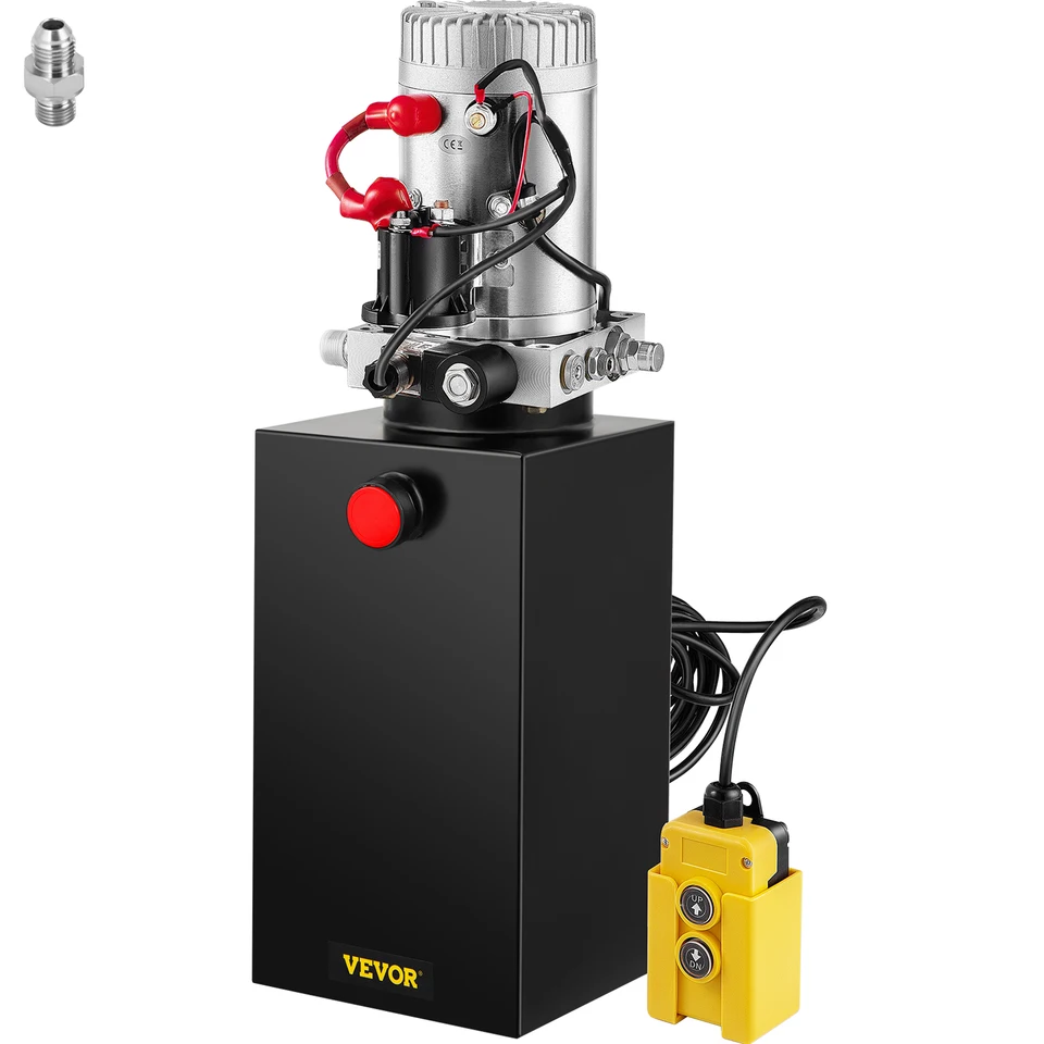 Vevor Hydraulické čerpadlo 10 kvartov Hydraulická napájacia jednotka Single Acting Dump Trailer Pump