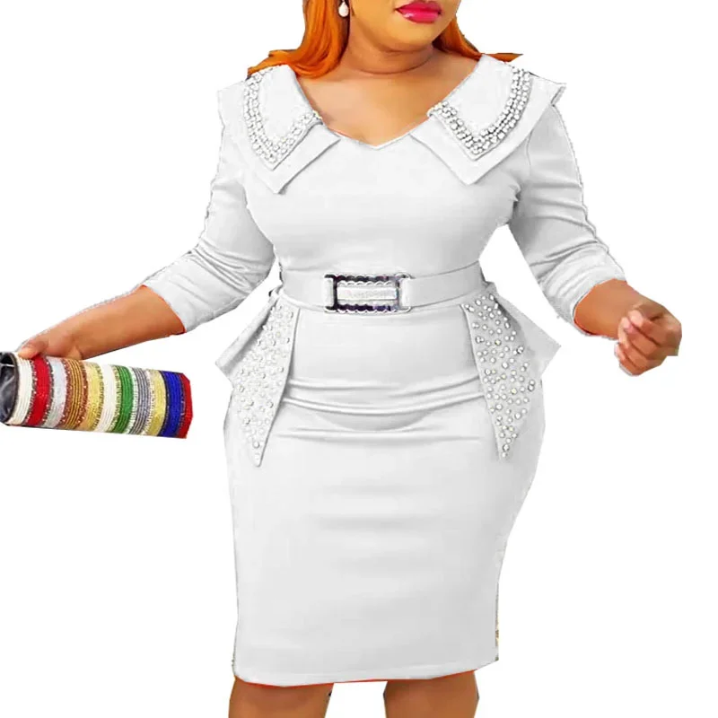 Večerné šaty pre ženy pre ženy Dubaj Turecko African Dashiki Bodycon Midi Svadobný ples Elegantné dámske šaty Kaftan