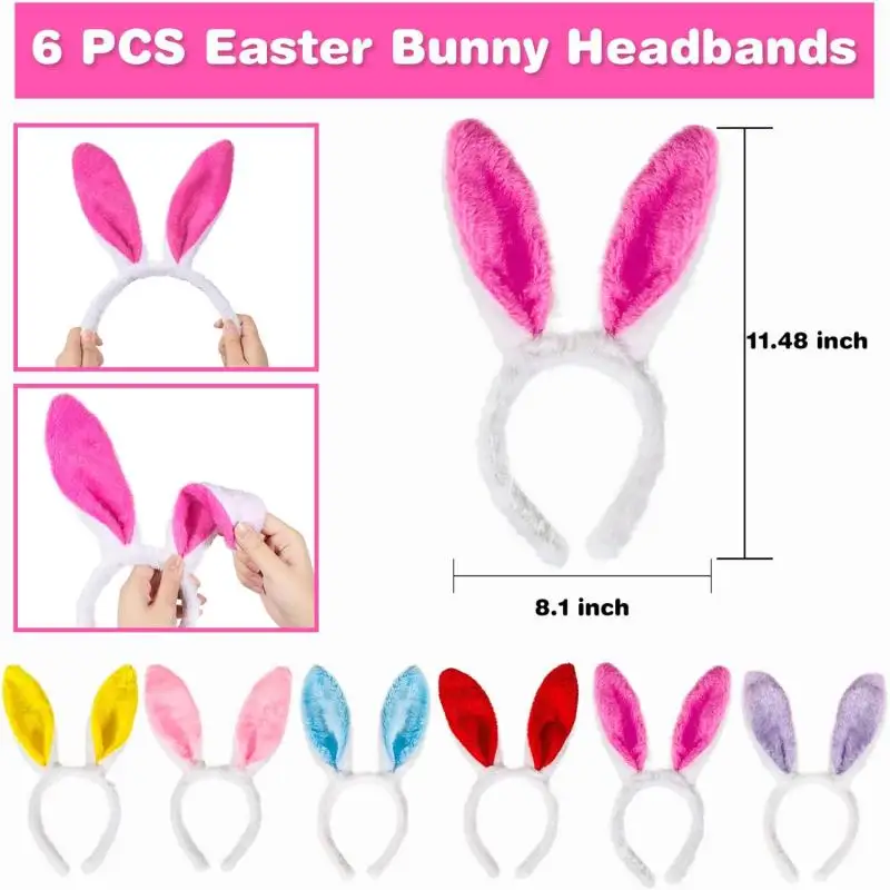 Veľkonočné čelenky a okuliare Ráme sada Veľkonočné zajačiky Bunny Little Egg Party Darčekové zdobenie dodávky