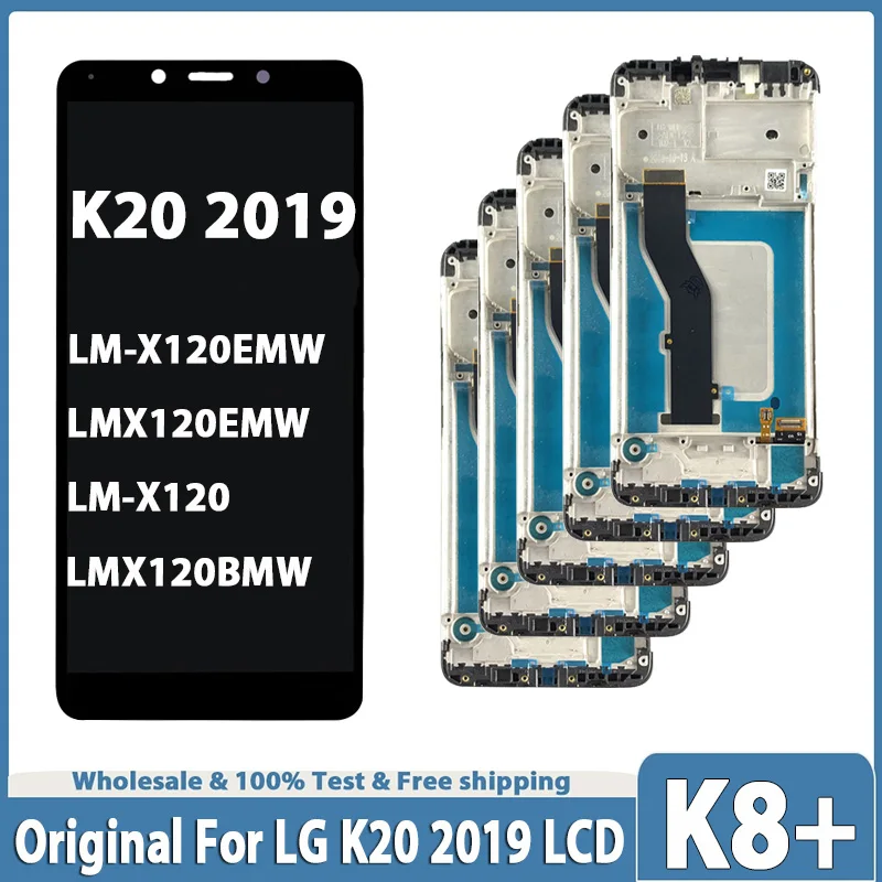 Veľkoobchod 2/3/5/10ks LCD pre LG K20 2019 LCD displej dotykovej obrazovky Digitalizátor pre LG K8 Plus LCD s rámom K8+ LM-X120