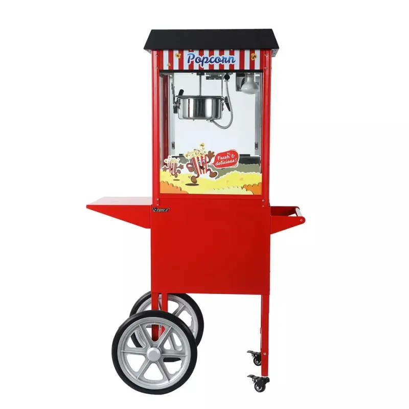 Veľkoobchod 220V Popcorn Maker Big Electric Automatic Vending Popcorn Stroj s košíkom