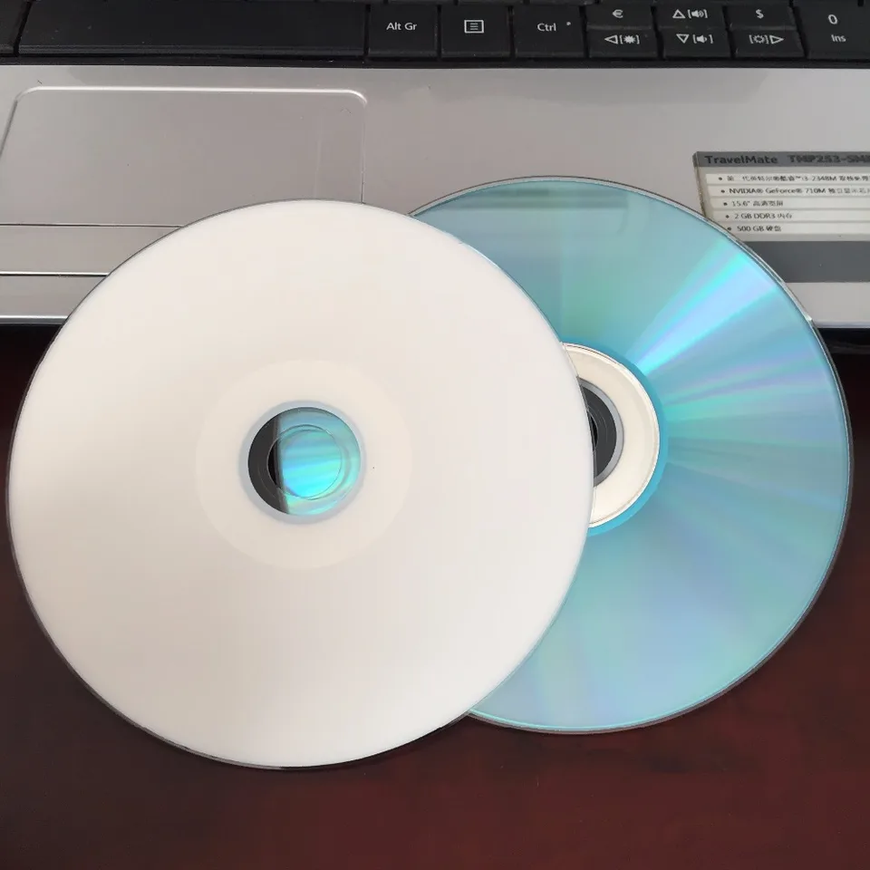 Veľkoobchod 5 diskov 100% autentického stupňa A 52x 700 MB vytlačiteľné CD-R Blue Disc