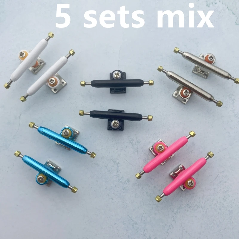 Veľkoobchod 5 sád (10ks) Finger Skateboard Nový 34 mm a 32 mm Pro Fing Skateboard Trucks s uzamknutými orechmi