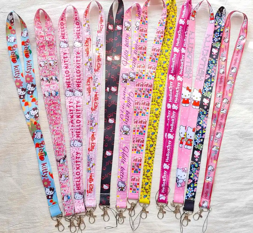 Veľkoobchod Cartoon Cutoen Cat Key Lanyard ID Držitelia odznakov Ziela