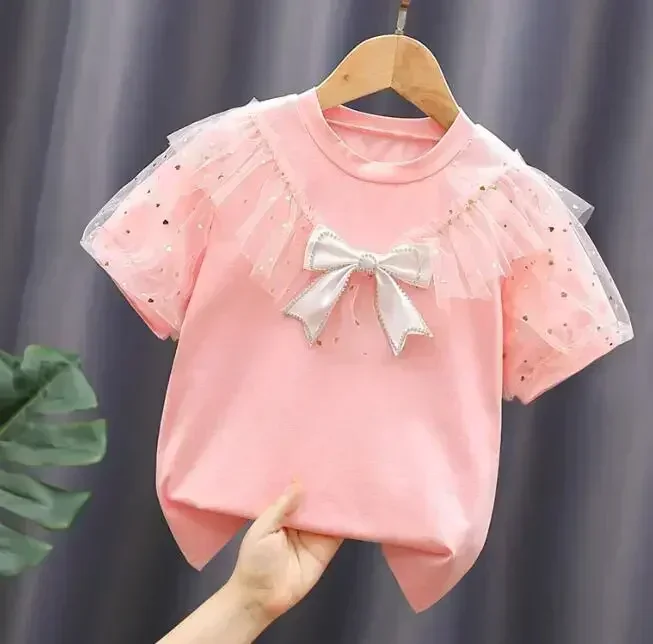 Veľkoobchod novo horúce deti dievčatá ružové roztomilé kvetinové cool košele letné košele Tops tričko Tričko horúce