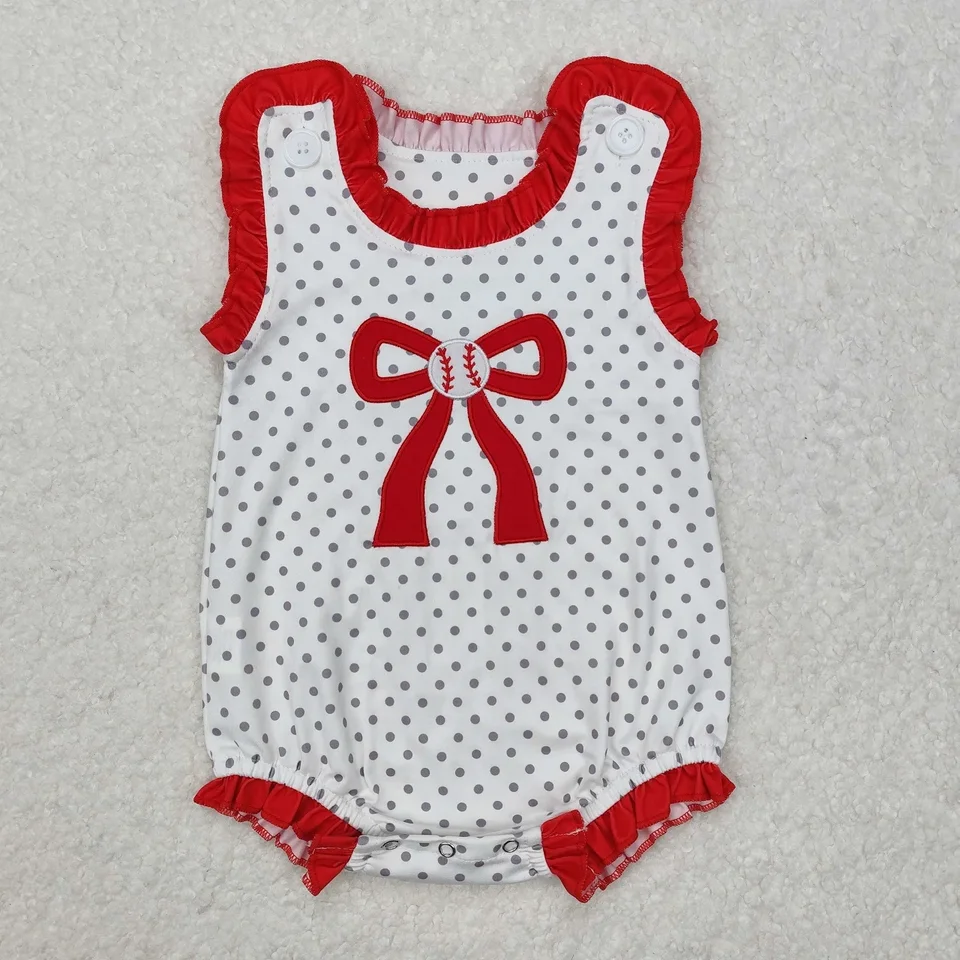 Veľkoobchod novorodenci obaly Ball Bodysuit Kids deťom výšivka bublina bublinky deti bez rukávkov bez rukávov batoľa dievčat baseball comper