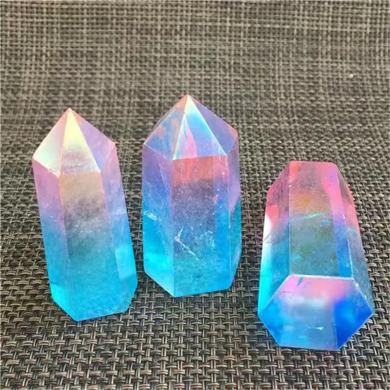 Veľkoobchod Prírodné kremenné veža Spiritual Products Healing Crystals Aura Pink Blue Point pre vianočnú dekoráciu 2023